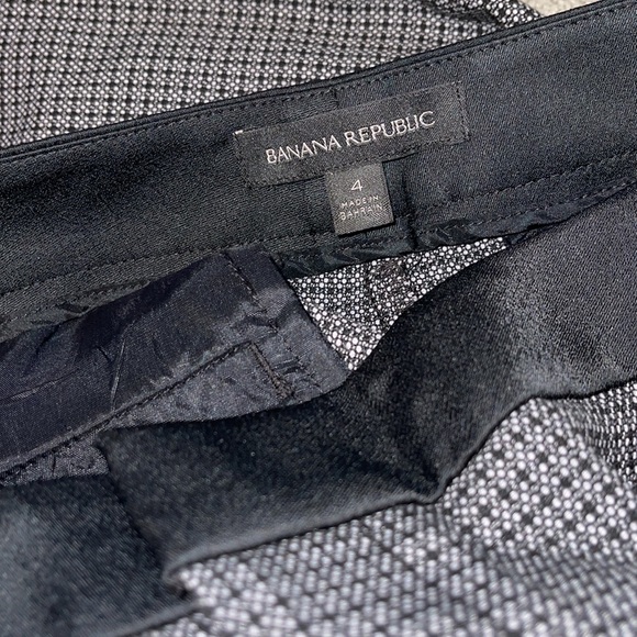 Banana Republic Dress Printed Stripe Black Pants - Picture 4 of 10